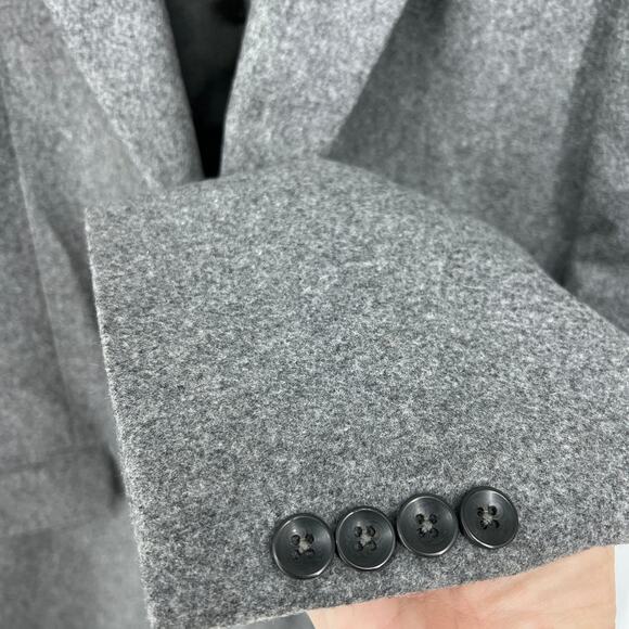 Oscar De La Renta Lithuania Mens Gray Cashmere Wool Blend Blazer Jacket Size 44L - Picture 3 of 10